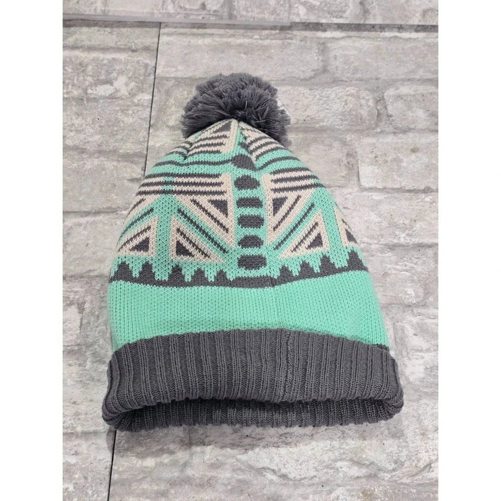 Patagonia Kids Powder Town Beanie Snow Beam Nouveau Green One‎ Size